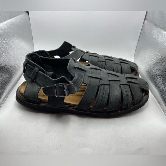 Naot Julius Fishermen Black Leather Sandals men’s size 11 - Picture 2 of 8